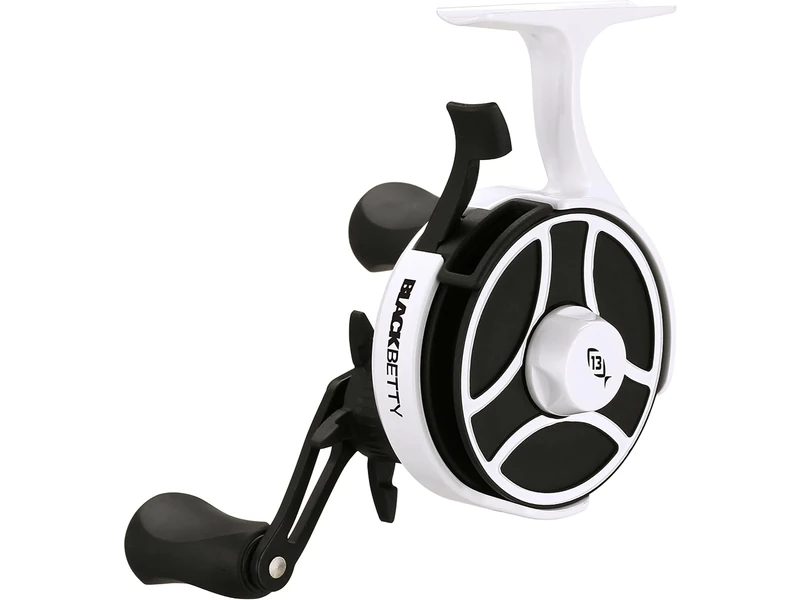 13 FISHING - FreeFall Ghost - Inline Ice Fishing Reel - 2.5:1 Gear Ratio - Right Hand Retrieve - BBFFGW2.5-RH