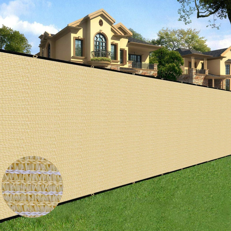 Sunnyglade 6ft x 50ft Privacy Fence Screen - Sand Mesh - Image 1