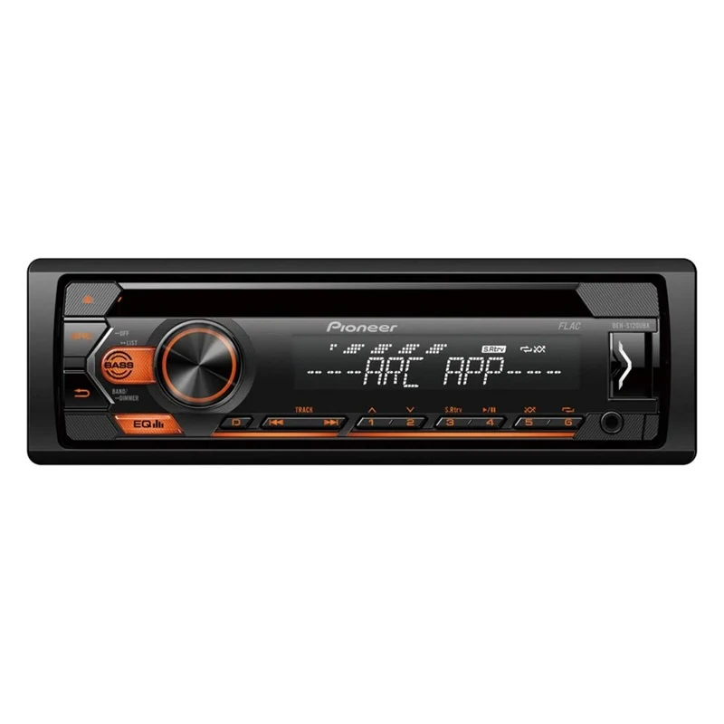 Pioneer DEH-S120UBG 1-DIN CD Tuner with RDS tuner, green illumination, USB and Aux-In.