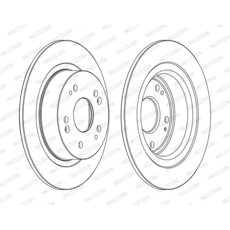 FERODO BRAKE DISC | DDF1776C | REAR | FOR ACURA TSX 2009- | OE-MATCHING QUALITY | SMOOTH & QUIET PERFORMANCE - Image 1