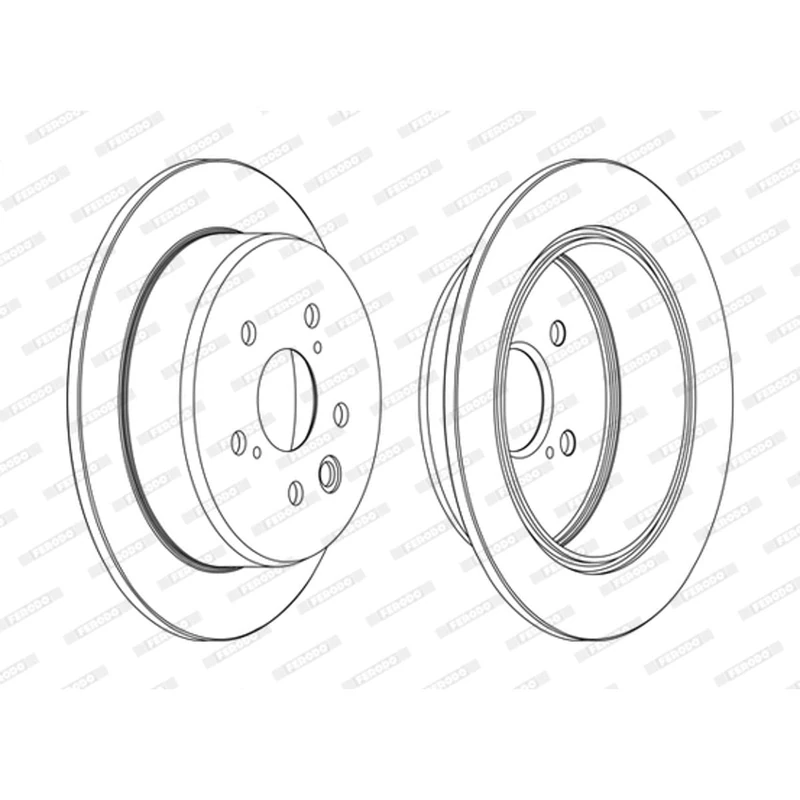 FERODO BRAKE DISC | DDF1815C | REAR | FOR LEXUS IS II 2005-2013 | OE-MATCHING QUALITY | SMOOTH & QUIET PERFORMANCE