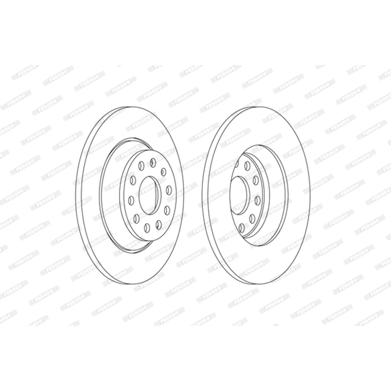FERODO BRAKE DISC | DDF2506C | REAR | FOR AUDI A3 SPORTBACK 2012-2021 | OE-MATCHING QUALITY | SMOOTH & QUIET PERFORMANCE