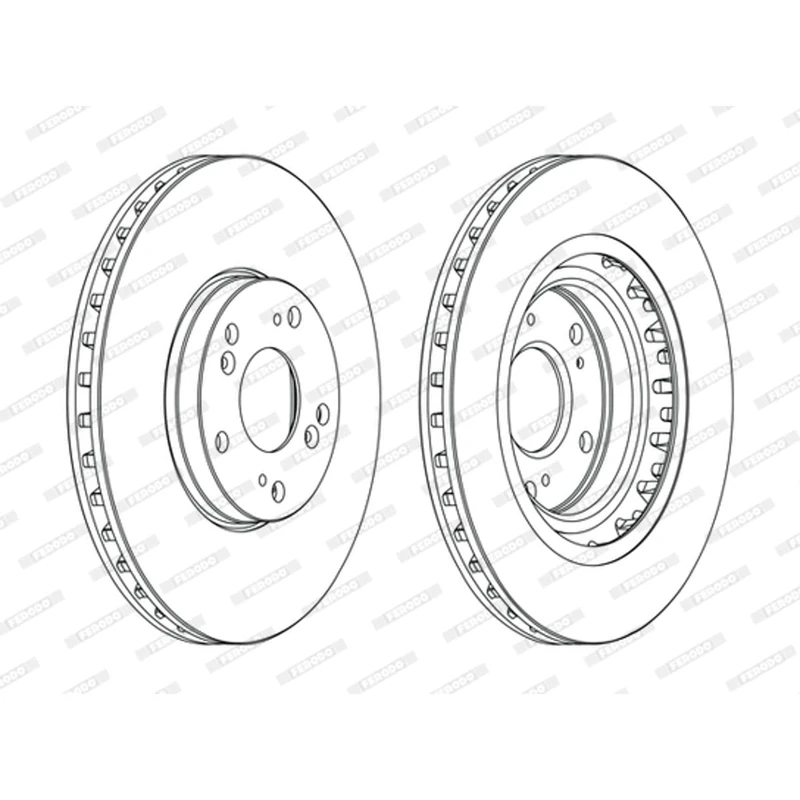 FERODO BRAKE DISC | DDF1266C | FRONT | FOR HONDA CIVIC VII HATCHBACK 2000-2006 | OE-MATCHING QUALITY | SMOOTH & QUIET PERFORMANCE