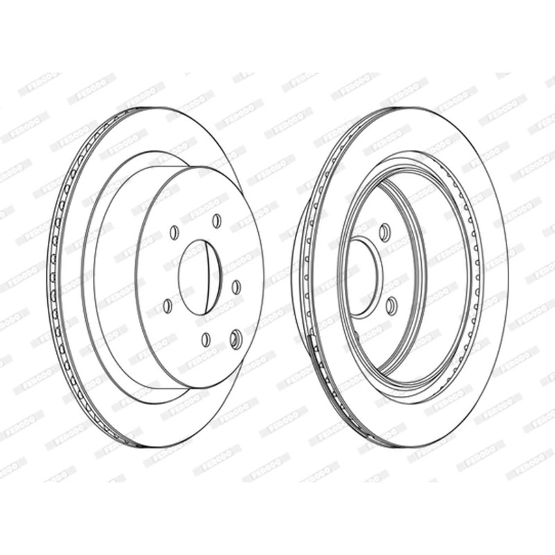 FERODO BRAKE DISC | DDF1506C | REAR | FOR INFINITI FX 2002-2008 | OE-MATCHING QUALITY | SMOOTH & QUIET PERFORMANCE - Image 1