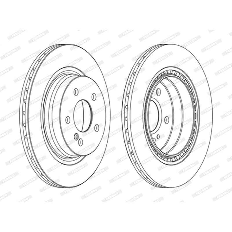 FERODO BRAKE DISC | DDF1700C | REAR | FOR MERCEDES-BENZ C-CLASS 2007-2015 | OE-MATCHING QUALITY | SMOOTH & QUIET PERFORMANCE
