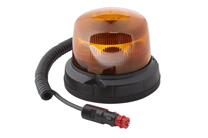 HELLA 2RL 014 979-021 LED-Rotating Beacon - RotaLED Compact - 12/24V - Amber - Magnet Mount - Cable: 600mm - Plug: DIN ISO 4165