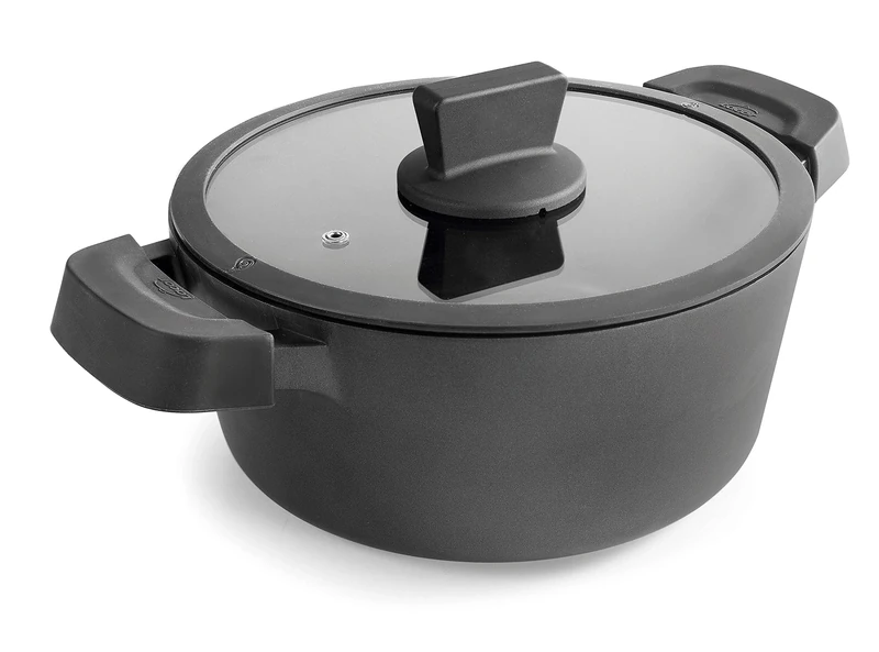 Lacor 27524 27524-Casserole with Titanium Pro Lid with Non-Stick, 24 cm, Aluminium