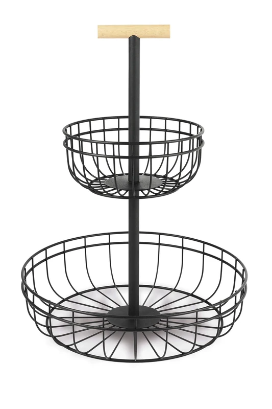 Lacor 61140 61140 Dual Rod Fruit Bowl, Iron, Steel