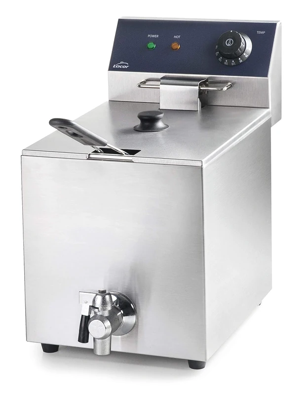 Lacor 69468 69468-Electric Fryer with Professional Tap 3250 W, 8 L, Stainless Steel