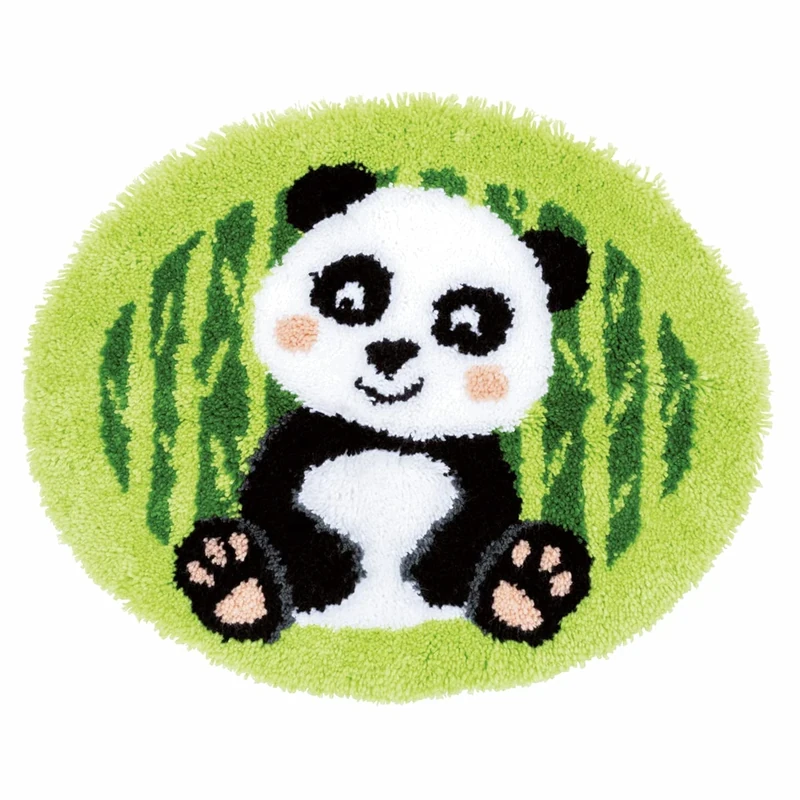 Vervaco PN-0171823 Panda Latch Hook Rug Cotton, Multi-Colour, Approx. 69 x 56 cm / 27.6 x 22.4 inches.