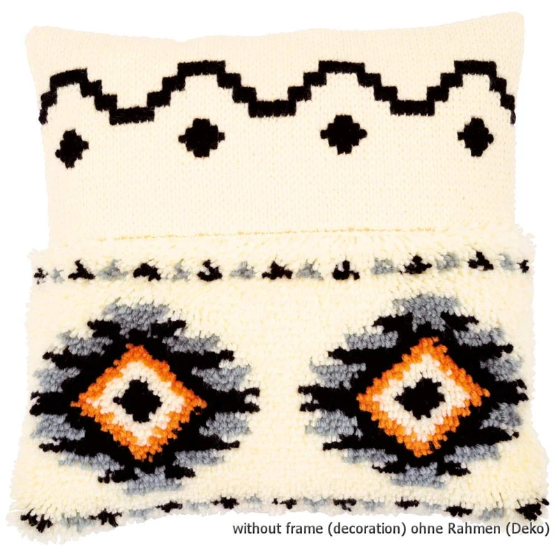 Vervaco PN-0179019 Ethnic Cushion Kit Combi Stitching/Pre-Signed Cotton, Multi-Colour, Approx. 40 x 40 cm / 16 x 16 inches.