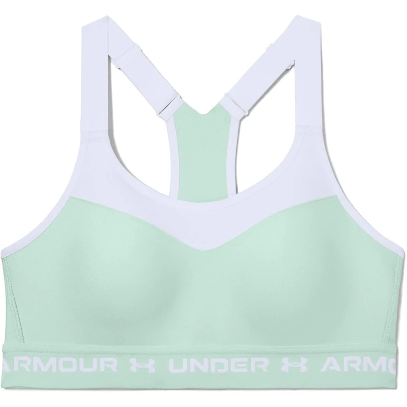 Under Armour Women's Armour High Crossback Bra , Seaglass Blue (403)/Tonal , 32C