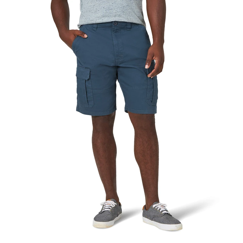 Wrangler Authentics Men's Classic Cargo Stretch Short, Midnight Blue, 42