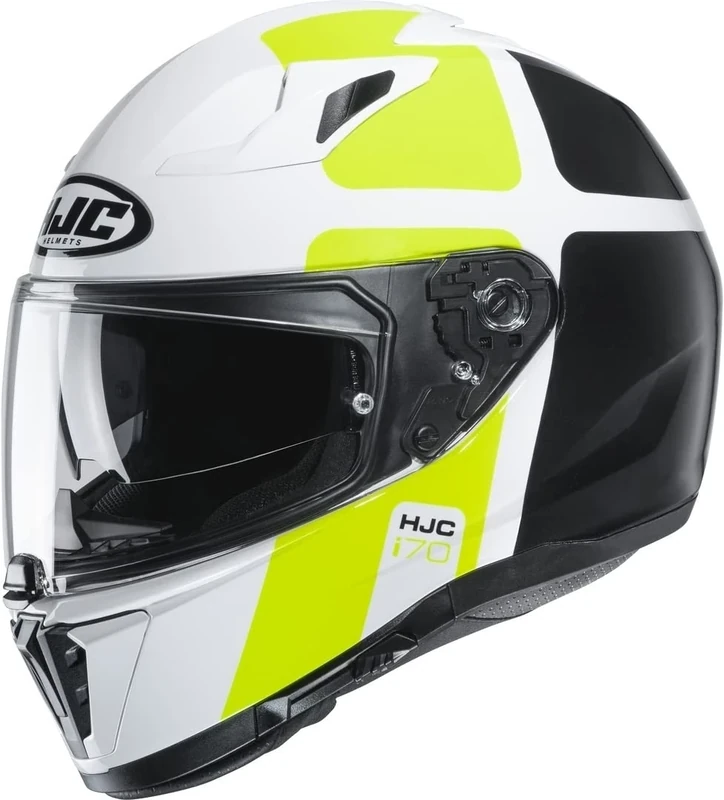 HJC Motorcycle helmets i70 PRIKA MC4H, White/Black/Yellow, S