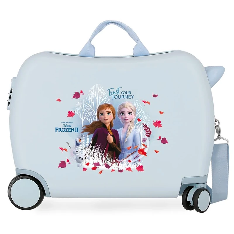 Disney Trust Your Journey Rolling Suitcase 2 Multi-Direction Spinner Wheels,Blue