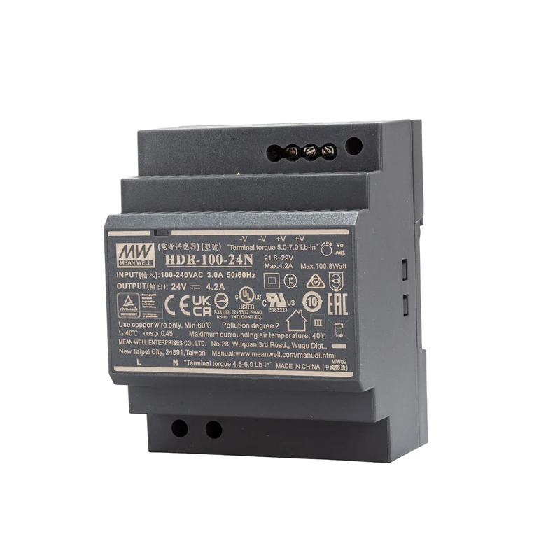 Mean Well HDR-100-24N DIN Rail Power Supply (DIN-Rail) 24 V/DC 4.2A 100.8W 1 x