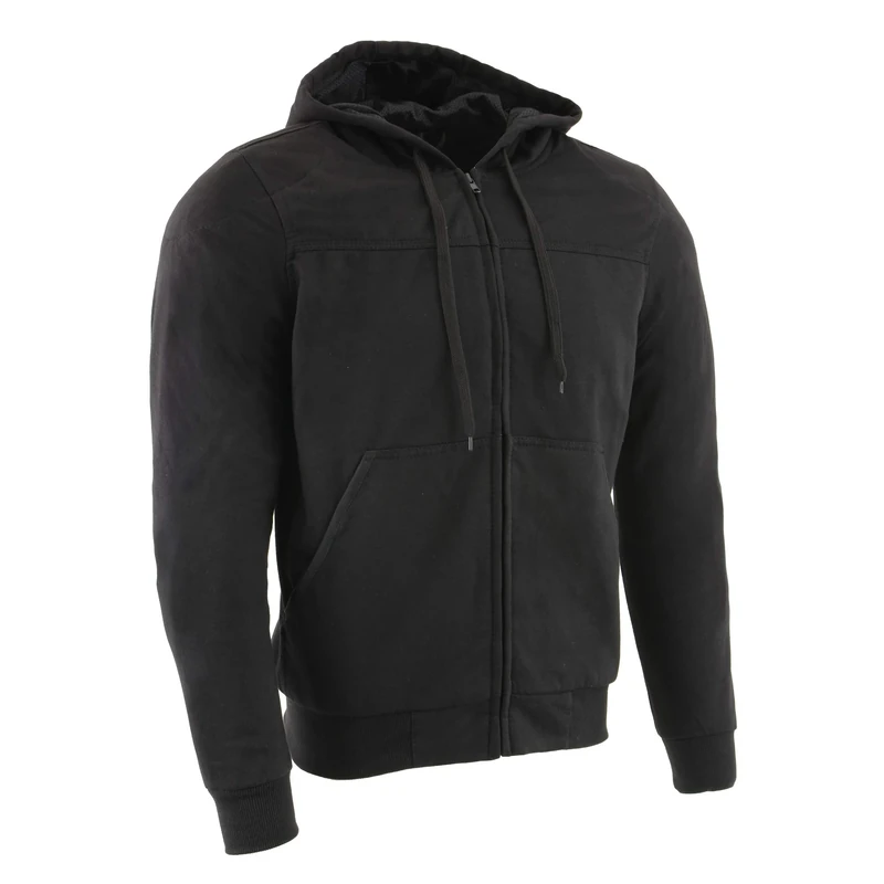 Milwaukee Leather MPM1788 Men's Black CE Approved Armored Hoodie (X-Large)