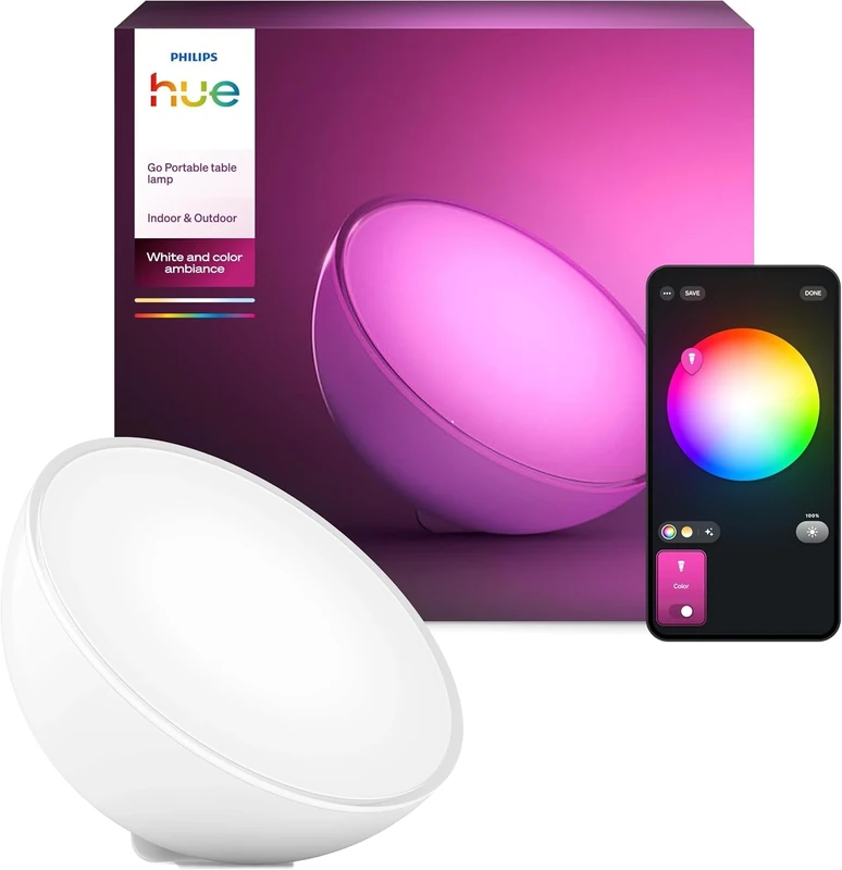 Philips Hue Go 2.0 White & Colour Ambiance Smart Portable Light with Bluetooth, Works with Alexa and Google Assistant (Pack of 1)