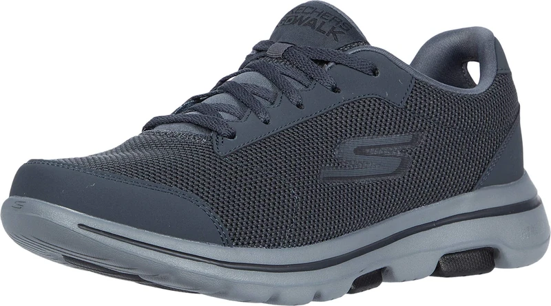 SKECHERS Men's Go 5 Demitasse-Textured Knit Lace Up Performance Walking Shoe