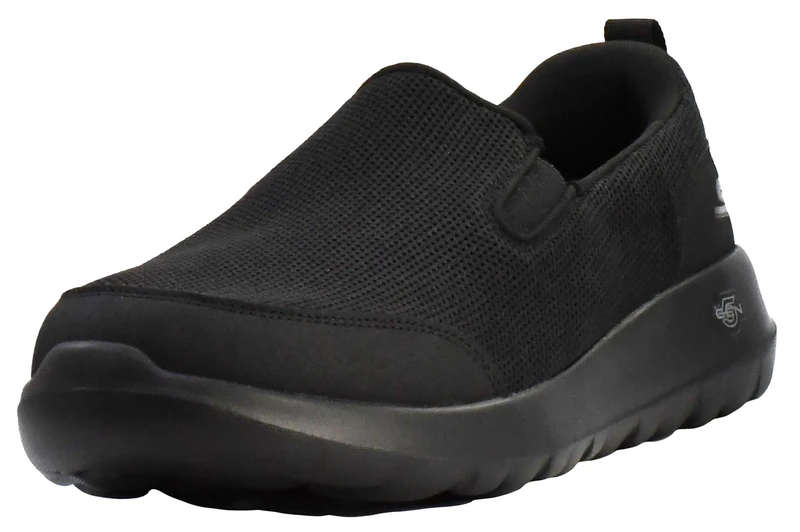 Skechers Mens Go Walk Max Clinched - Athletic Mesh Double Gore Slip on Walking Shoe Walking Shoe, Black, 11.5 UK X-Wide