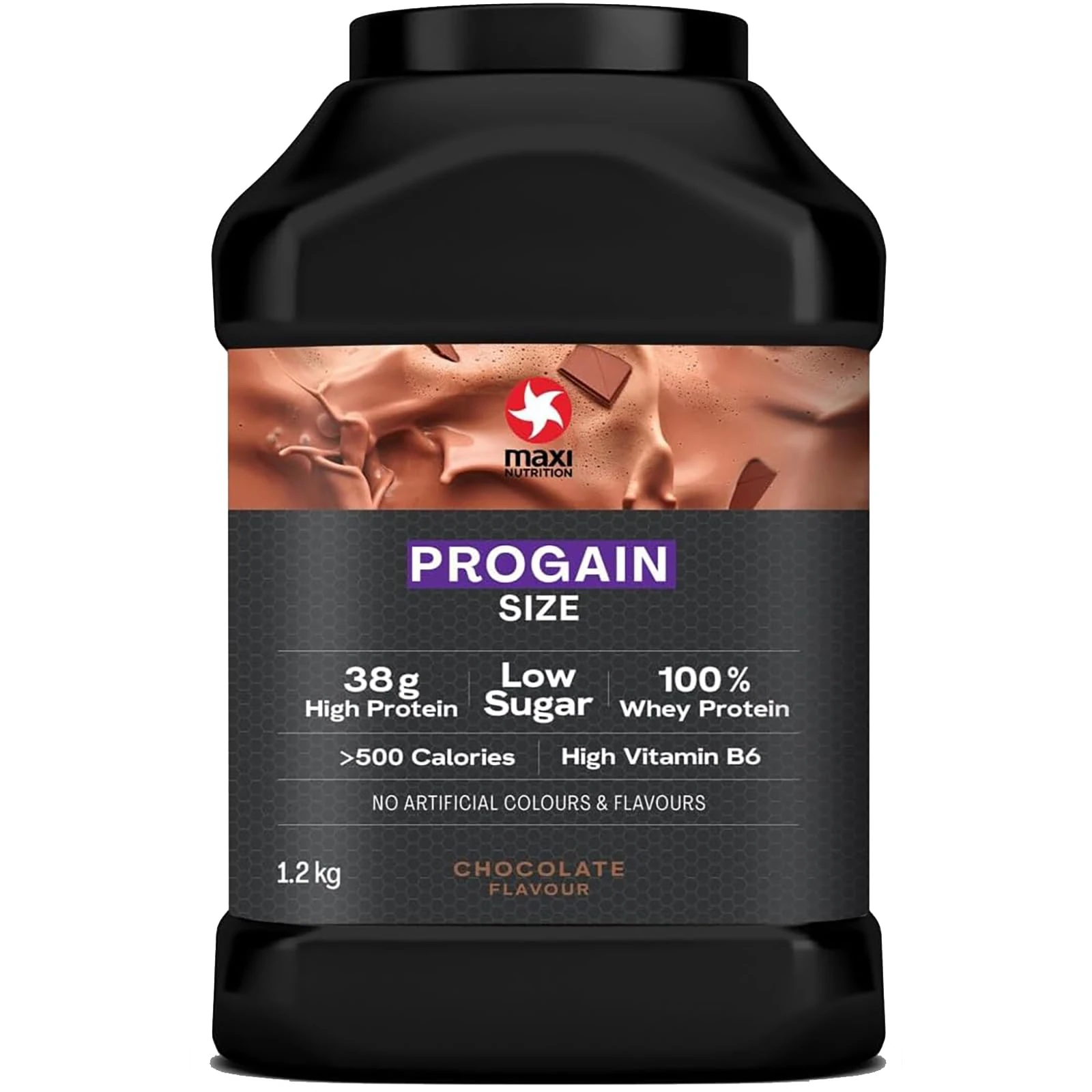 MaxiNutrition Progain | Whey Protein Powder Sports Supplement Shake for Size and Mass | Chocolate, 1.2kg - 10 Servings