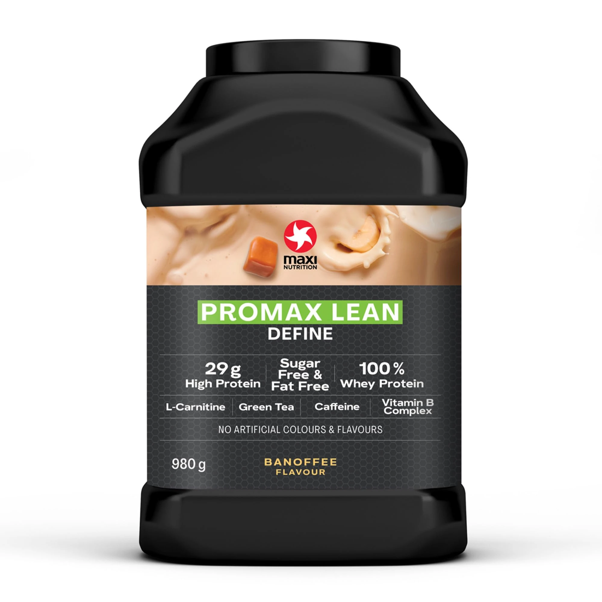 MaxiNutrition - Promax Lean, Banoffee - Whey Protein Powder for Weight Loss and Lean Muscle – Sugar Free, Fat Free, 29g Protein, 128 kcal per Serving, 980g