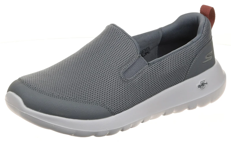 Skechers Men's GO Walk MAX CLINCHED Sneaker, Gray Textile/Burgundy Trim, 7.5 UK - Image 1