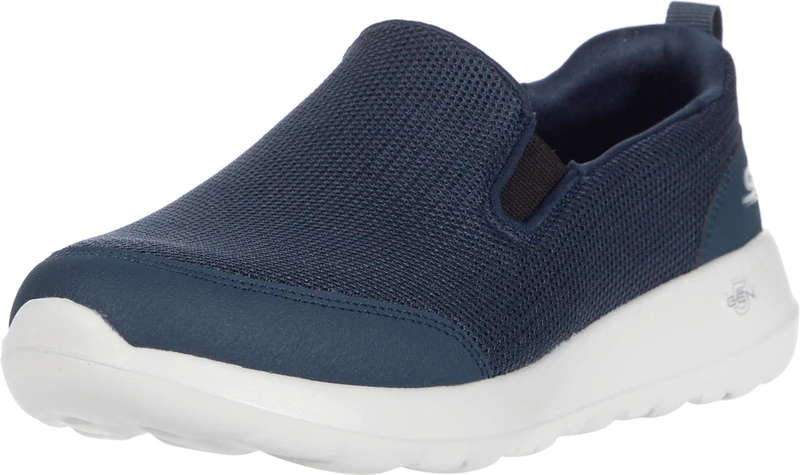 Skechers Men's Go Max Clinched-Athletic Mesh Double Gore Slip on Walking Shoe, Navy, 11 UK X-Wide