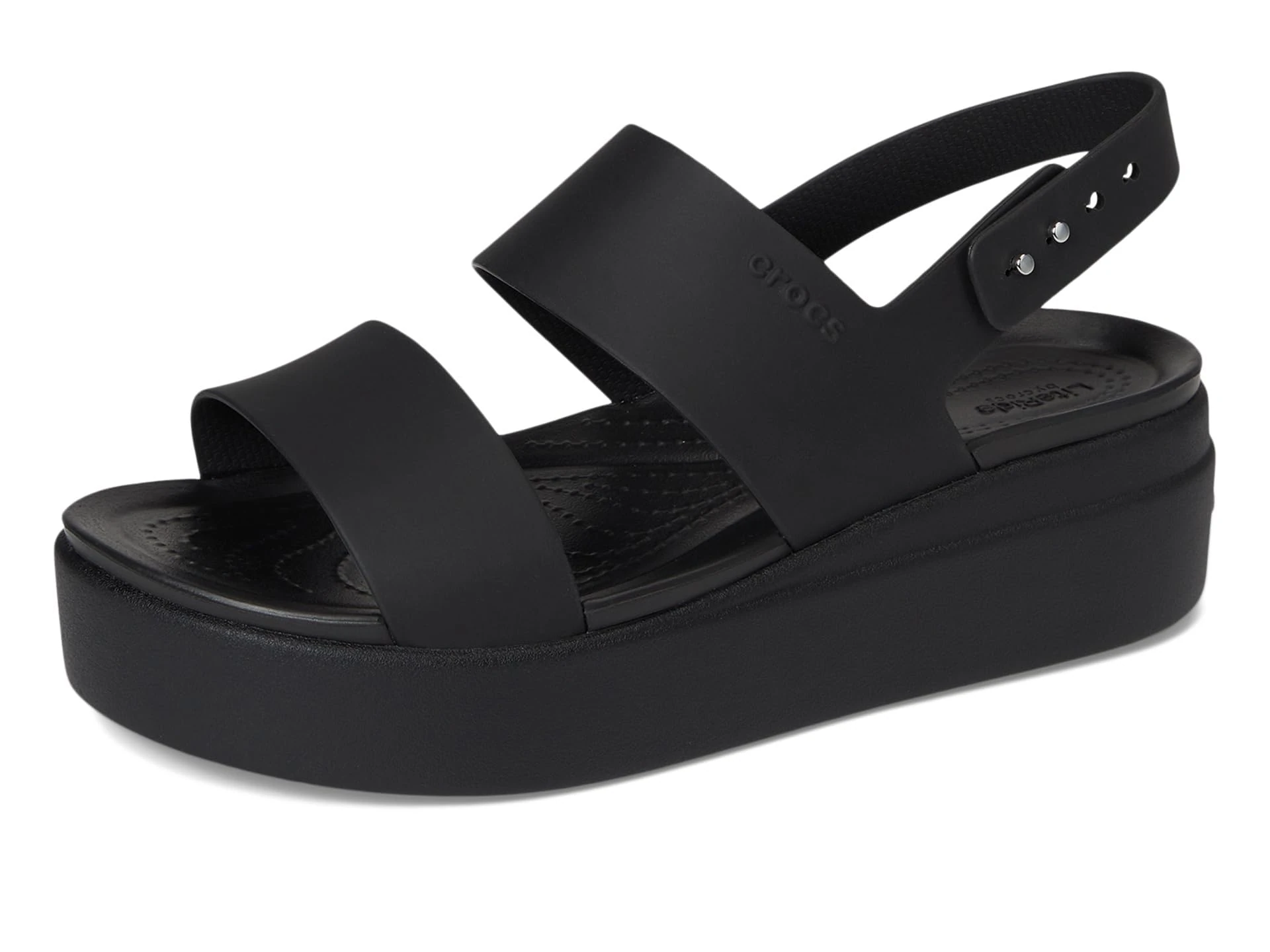 Crocs Women's Brooklyn Women Low Wedge W Clog, Black, 7 UK