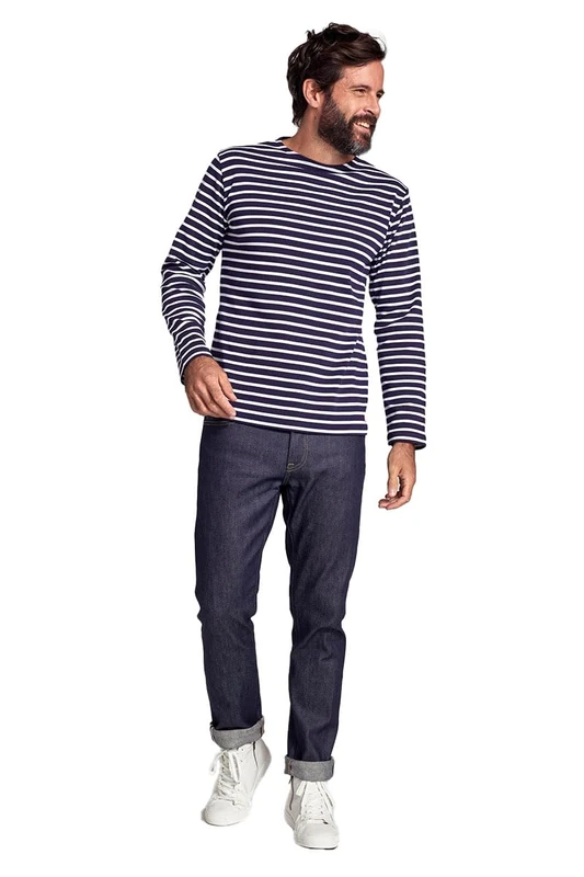 Armor Lux Men's Houat Sweater, Navire/Blanc, XXS