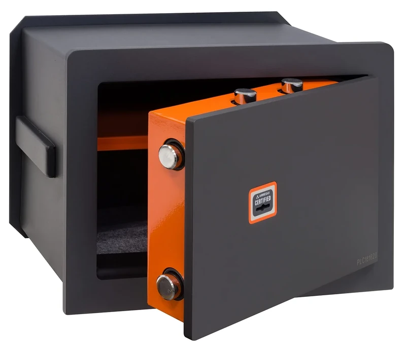 ARREGUI Plus C 181340 Built-in Safe with Key Lock Certified | Wall Safe with Extendable Bottom | 27 x 28.5 x 20/30 cm | 11 to 19 L
