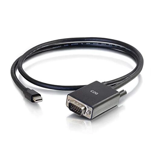 C2G 3ft Mini DisplayPort Male to VGA Male Active Adapter Cable - Black - Video converter - Mini DisplayPort - VGA - black