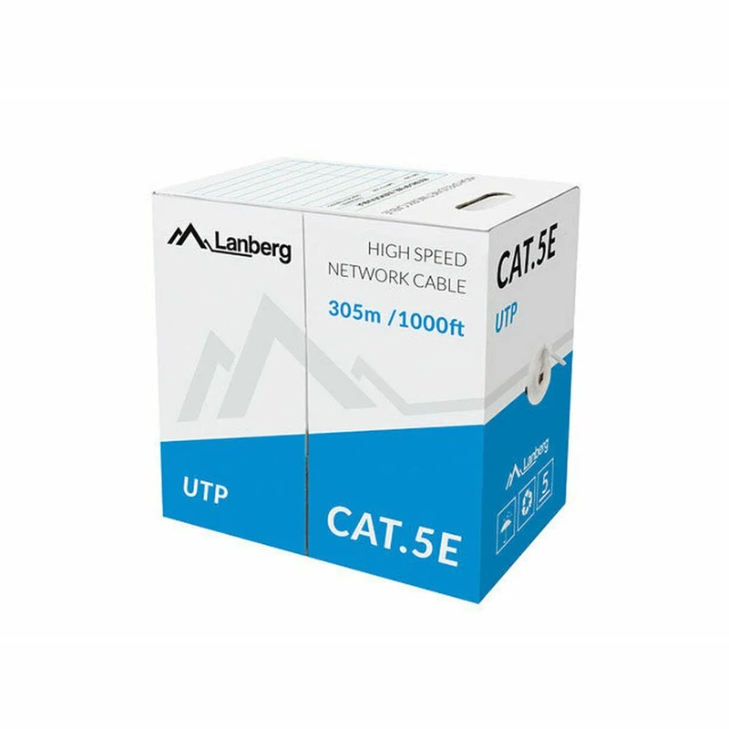 Lanberg Cable INSTALLATIONJNY UTP, CAT5E, DRUT CU, 305M, SZARY