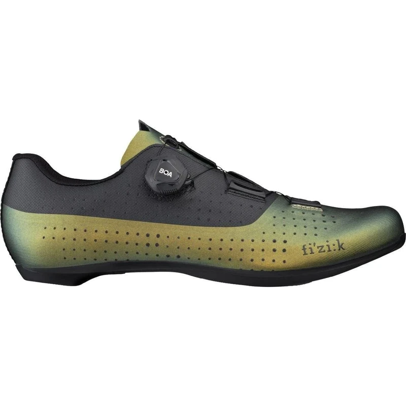 Fizik R4 Tempo Overcurve Clip-in Cycling Shoes, Iridescent/Green, Size 45 EU