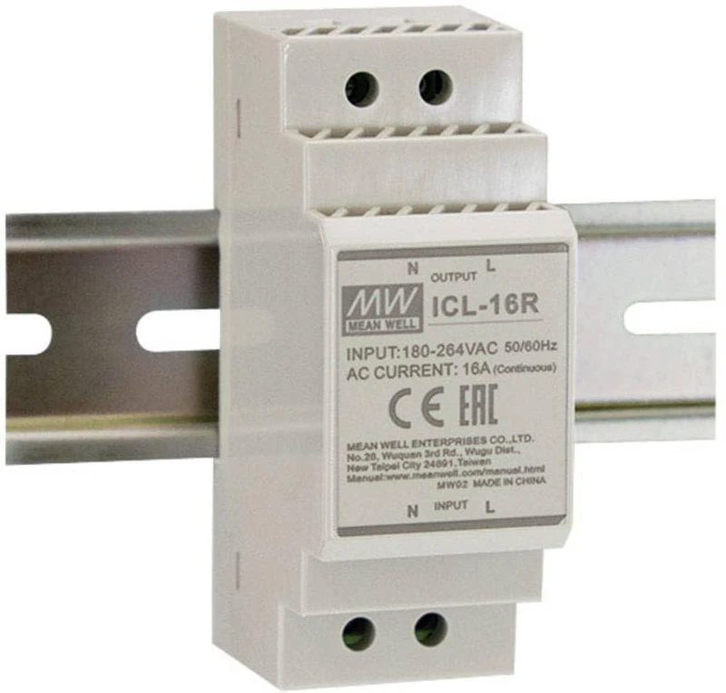 Mean Well ICL-16R Inrush Current Limiter Series: ICL-16R/L for Inductive and Capacitive Loads Grey Protective Class - Image 1