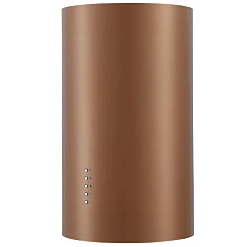 Cookology 35cm Cylinder Island Cooker Hood, Ceiling Mounted Extractor Fan (Copper)