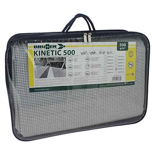 BRUNNER 0201270N.C33 Carpet for conservatories and curtains, Kinetic 500 grey colour 300 x 400 cm, fabric weight 500 g/m², material 30% pet 70% PVC