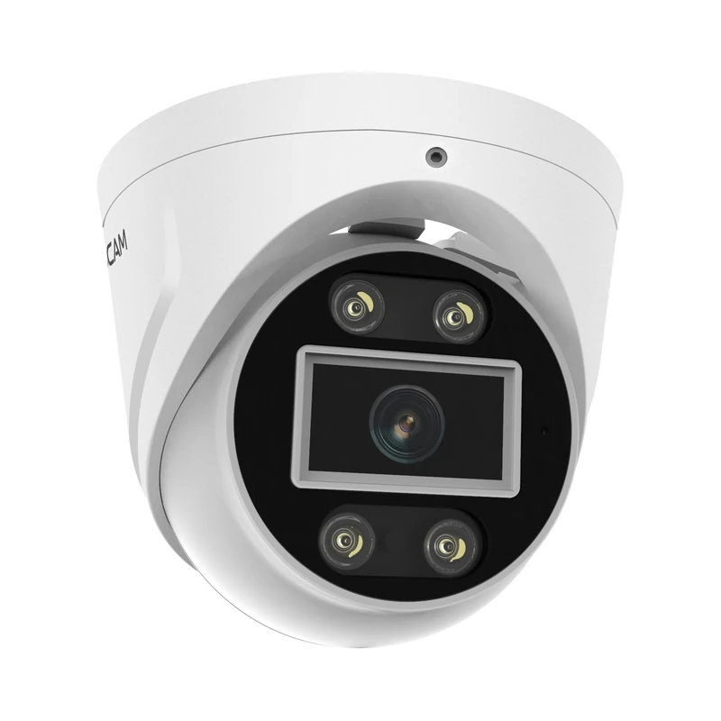Foscam 5MP PoE Outdoor IP Dome Camera with Light Spots and Siren T5EP White