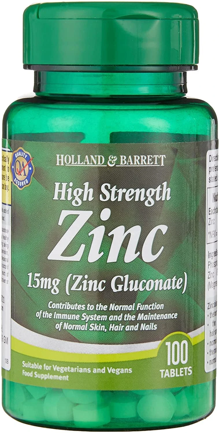 Holland & Barrett High Strength Zinc 15 mg X 2 (Zinc Gluconate)