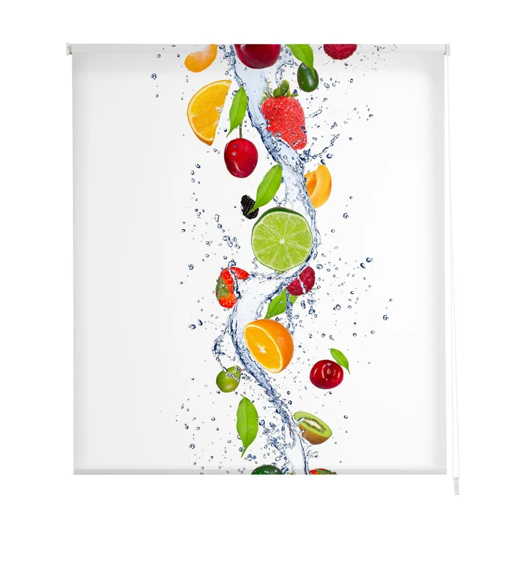 Estoralis C-1229 Polyester Digital Roller Blind, Polyester aluminium Plastic, multicoloured, 110 x 175 cm