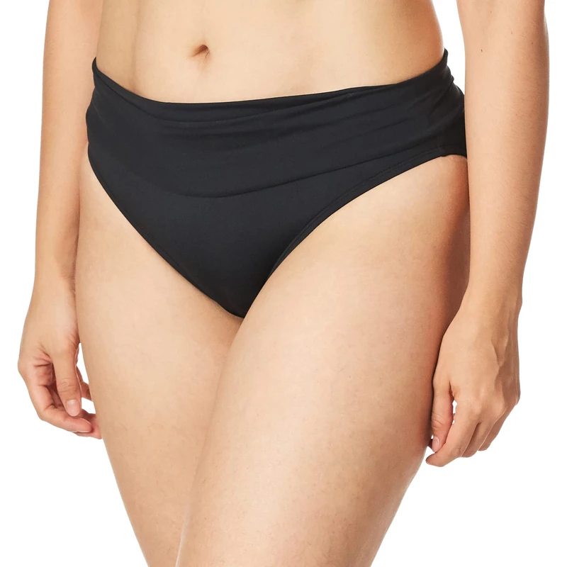 La Blanca womensLB6BA95Island Goddess Shirred Band Hipster Bikini Swimsuit Bottom Bikini Bottom - Black - 6 - Image 1
