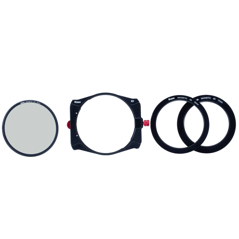 Kase K9 Slim 100mm Filter Holder Kit Includes Magnetic CPL & 67mm 72mm 77mm 82mm Adapters - Image 1
