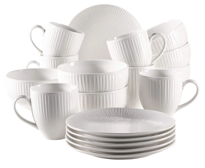 MÄSER Dalia 18 Porcelain Breakfast Set, White