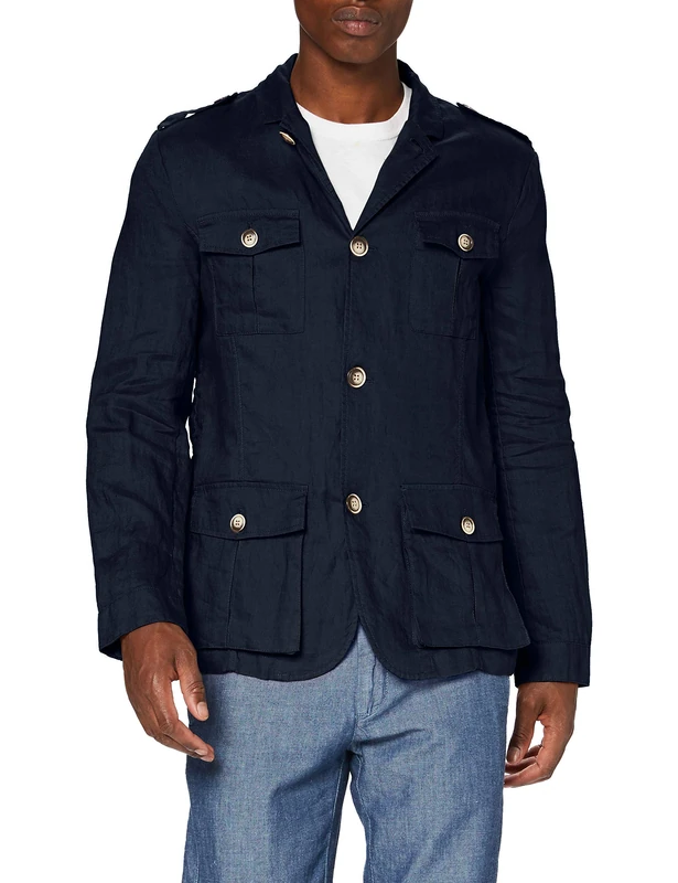United Colors of Benetton (Z6ERJ) Men's Giubbino Jacket Not Applicable, Blu 016, L