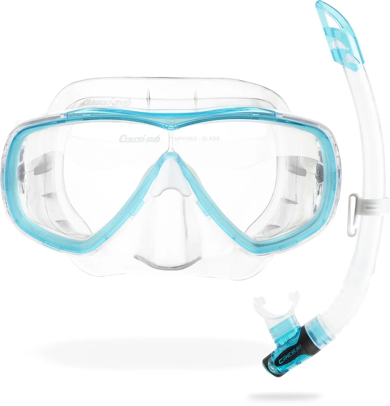 Cressi Estrella Mask and Gamma Snorkel Combo Set - Aquamarine