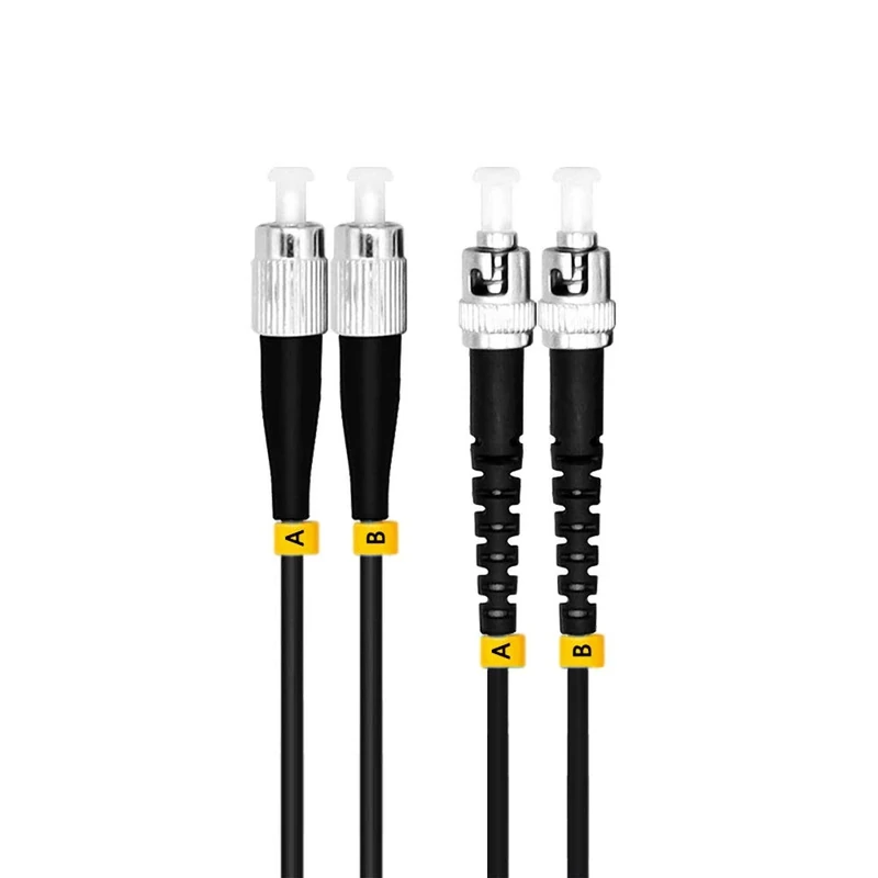 Jeirdus 40M FC to ST 10G OM3 Outdoor Armored Duplex 50/125 Fiber Optic Cable Jumper Optical Patch Cord Multimode 40Meters FC-ST