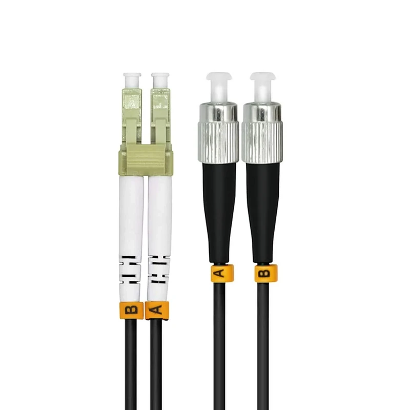 Jeirdus 40M LC to FC 10G OM3 Outdoor Armored Duplex 50/125 Fiber Optic Cable Jumper Optical Patch Cord Multimode 40Meters LC-FC