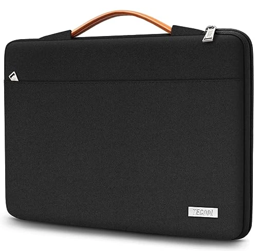 TECOOL 13 Inch Laptop Sleeve Compatible with MacBook Air 13 13.6 M3 M2 M1 2024 2022-2018, MacBook Pro 13 M2 M1 2022-2016, Laptop Sleeve for 13 Inch iPad Pro/Air M4 M2 2024, Black