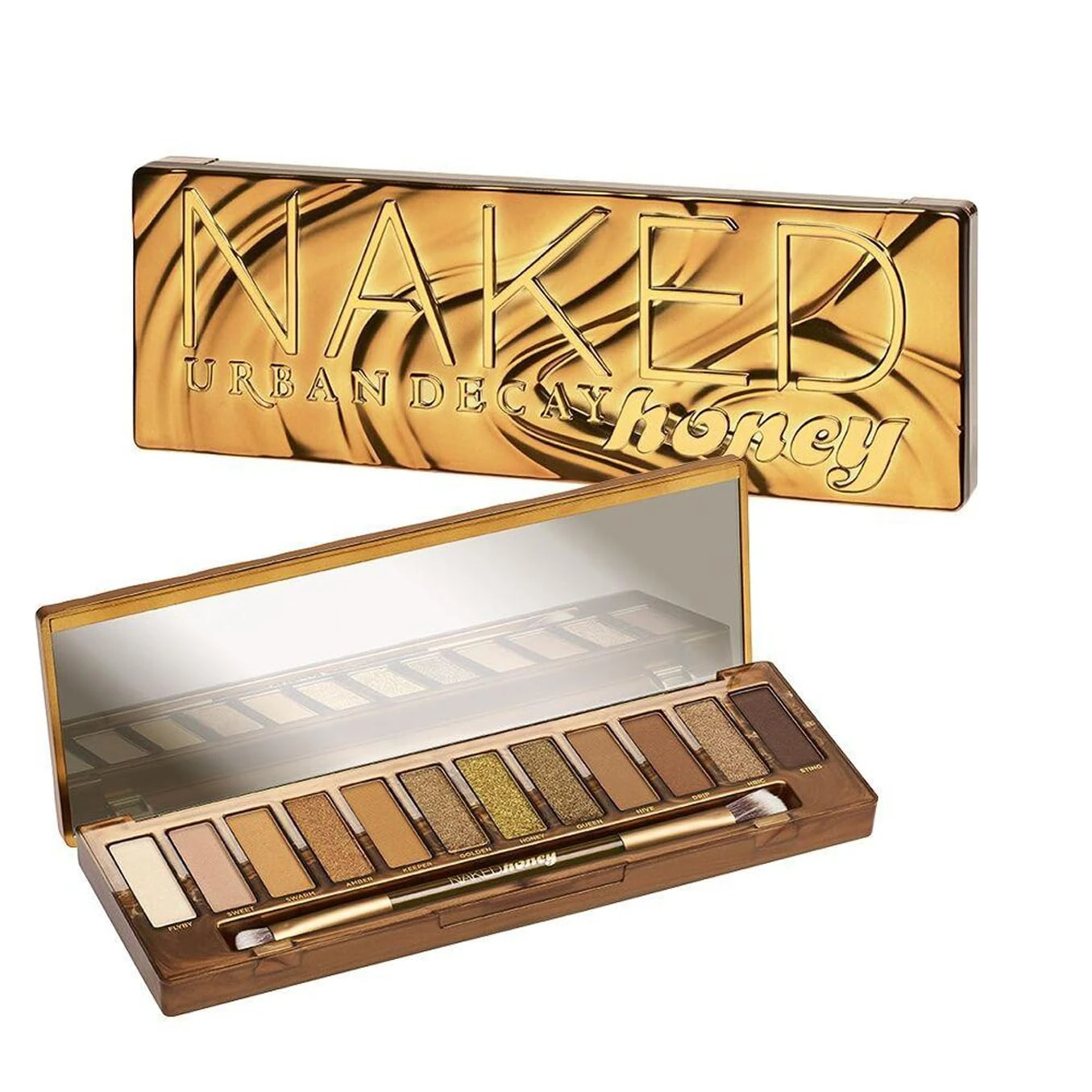 Urban Decay Naked Honey Eyeshadow Palette, 12 Shimmering Golden Shades and Matte Brown Notes, 11.4g