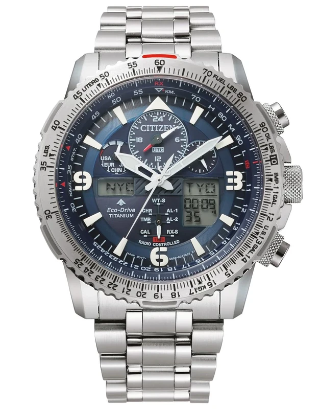 Citizen Men Analogue-Digital Eco-Drive Watch Promaster Sky, Silver